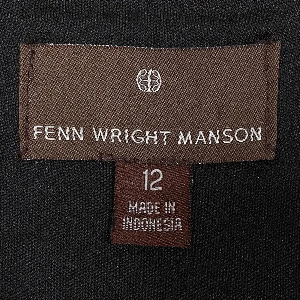 Fenn Wright Manson Floral Dress Womens Size 12 Black Coral Vibrant Shift - Picture 12 of 13